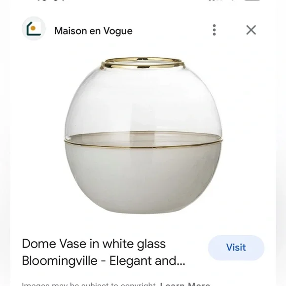 Bloomingville Elegant Dome Glass Vase - Picture 3 of 5